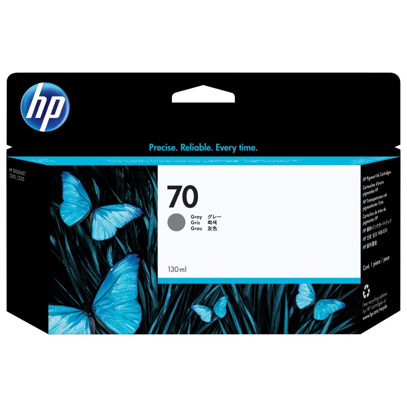 HP 70 130-ml Gray DesignJet Ink Cartridge